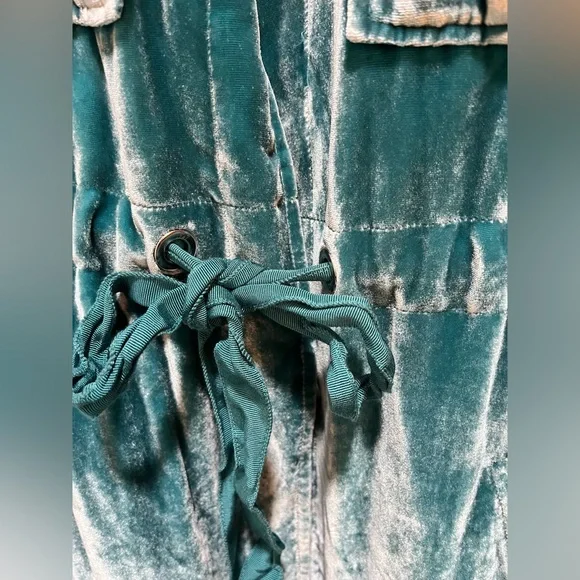 cinq a' sept Mathieu Tie-front Velvet
Utility Jacket In Pacific Turquoise NWOT - Picture 7 of 9